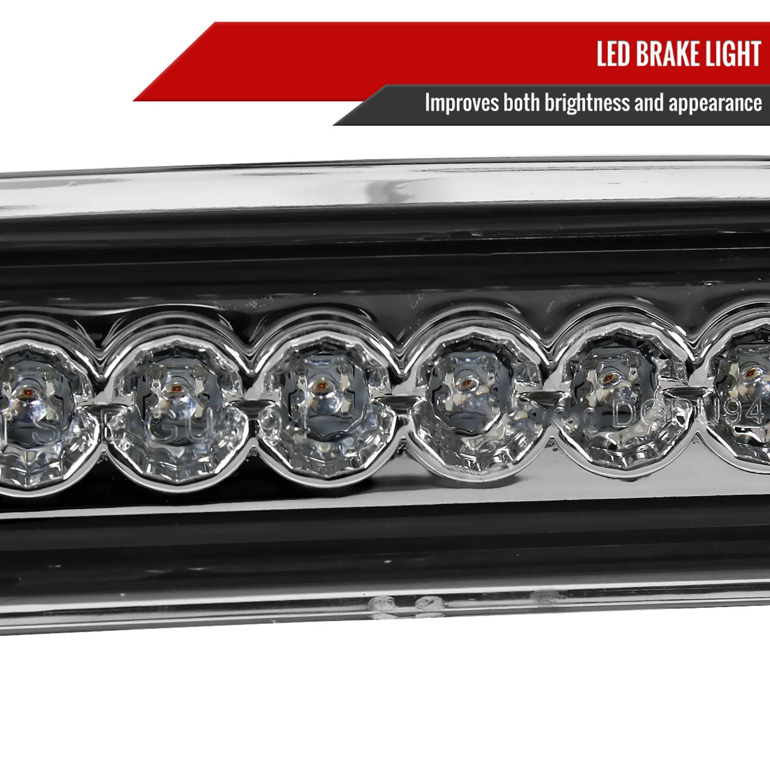 1994-2002 Dodge RAM LED 3rd Brake Light Chrome Housing/Clear Lens - Image 4