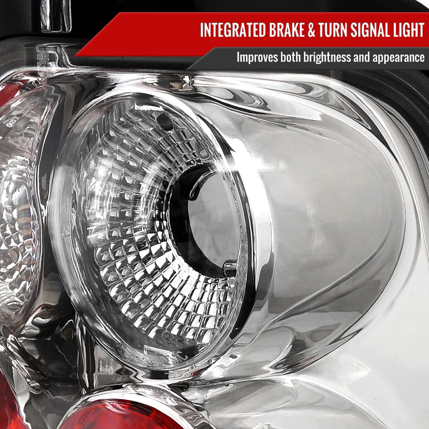 1994-2002 Dodge RAM Tail Lights Chrome Housing/Clear Lens - Image 3