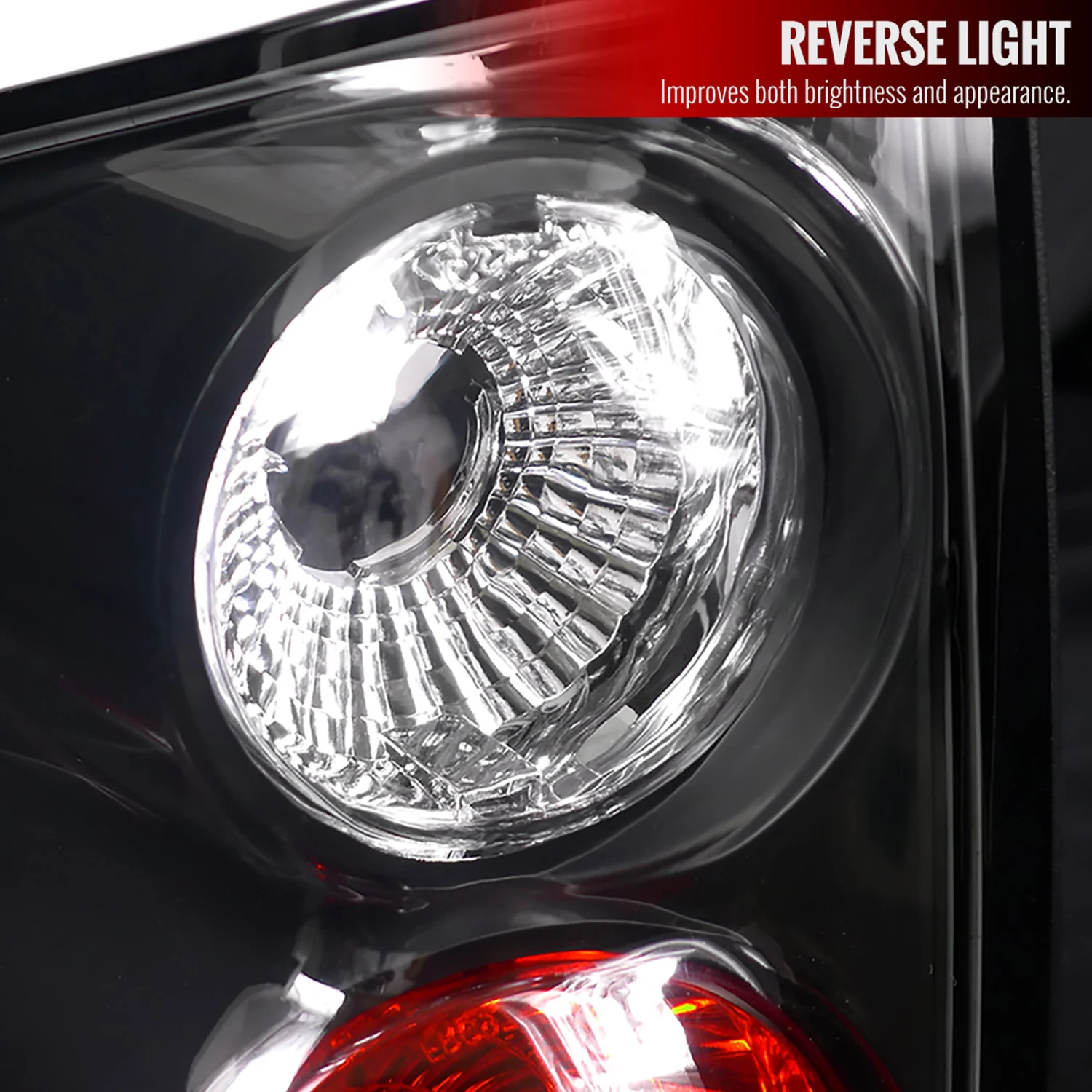 1994-2004 Chevy S10/ GMC Sonoma/ Isuzu Hombre Tail Lights Matte Black/Clear - Image 2