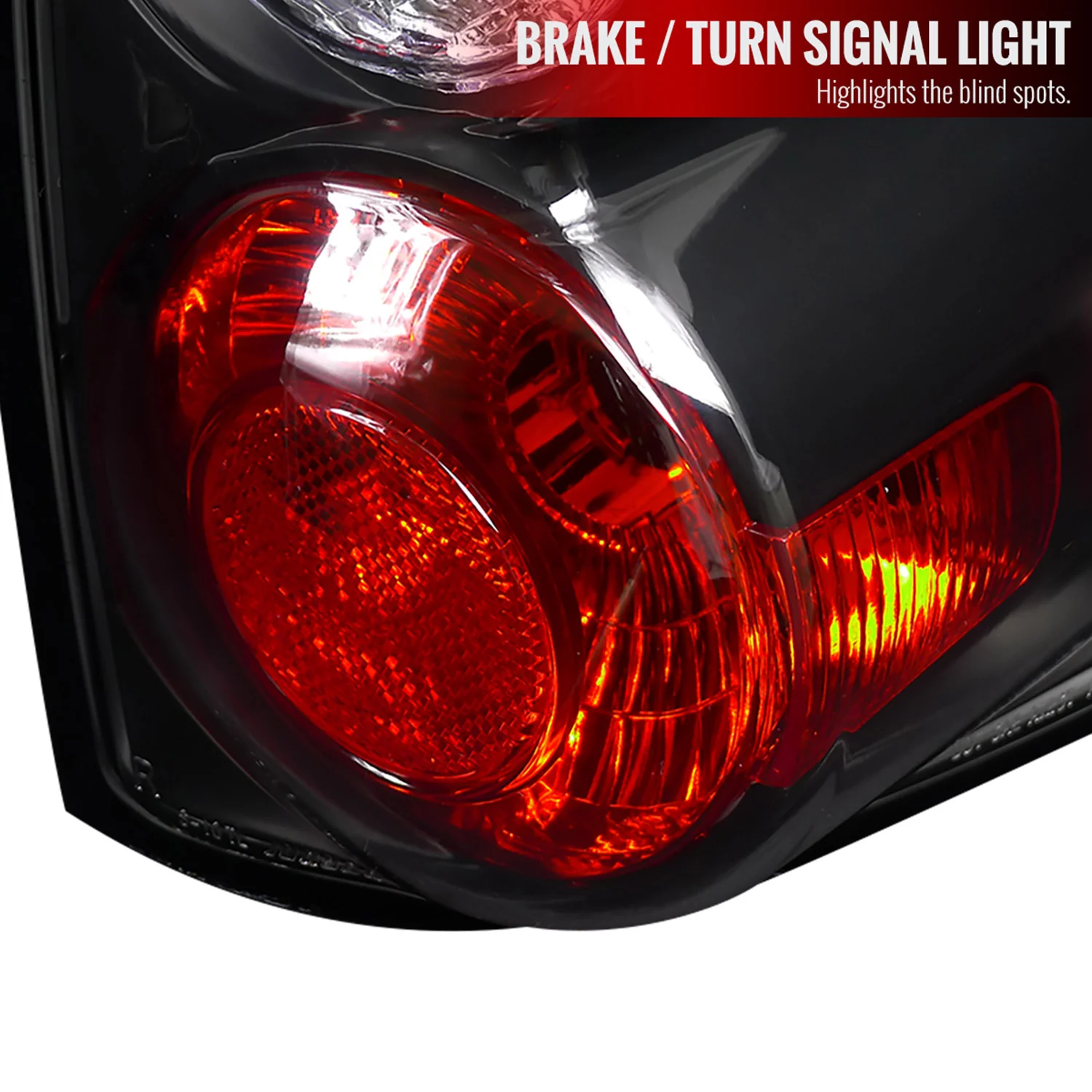 1994-2004 Chevy S10/ GMC Sonoma/ Isuzu Hombre Tail Lights Matte Black/Clear - Image 3