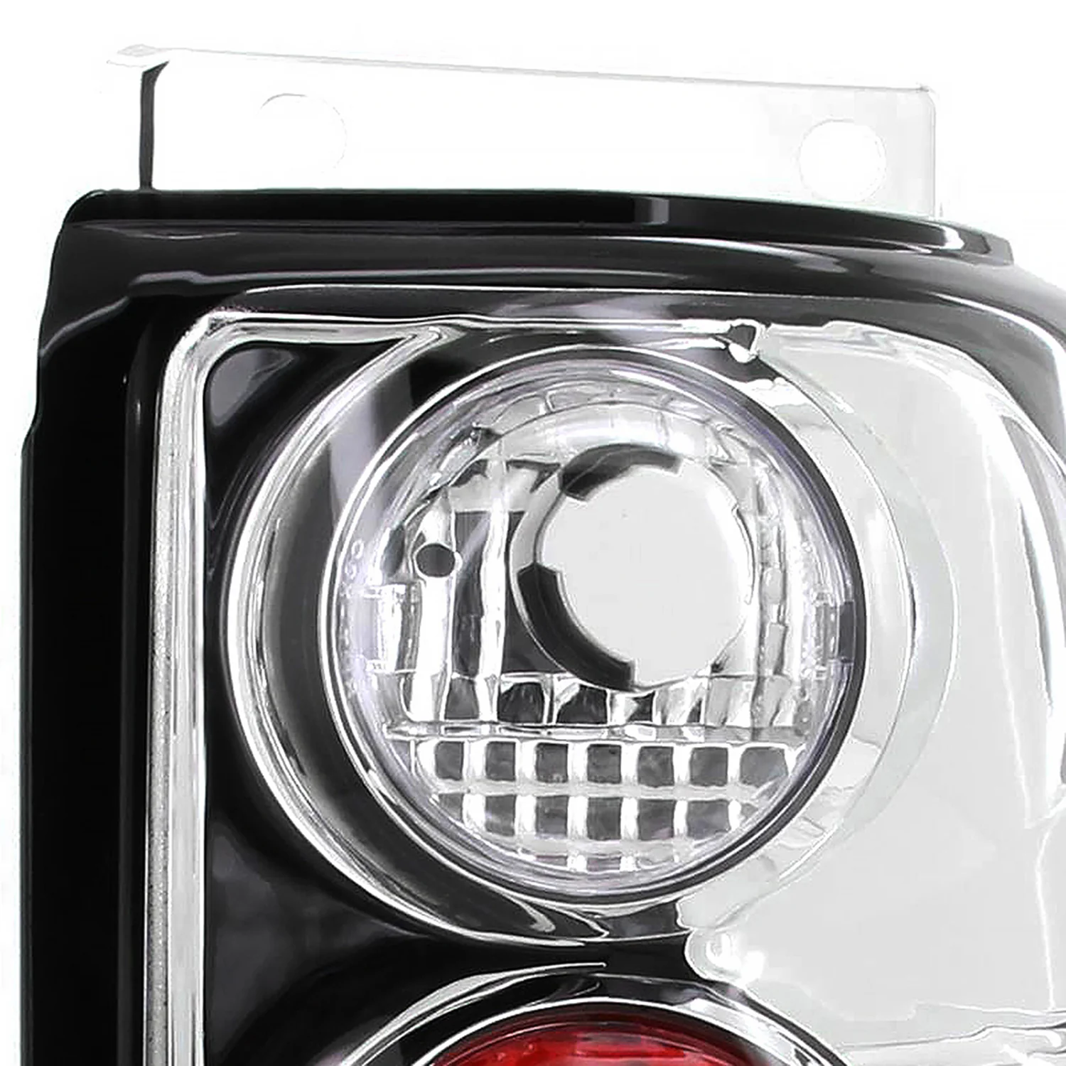1995-1997 Ford Explorer Tail Lights Chrome Housing/Clear Lens - Image 2