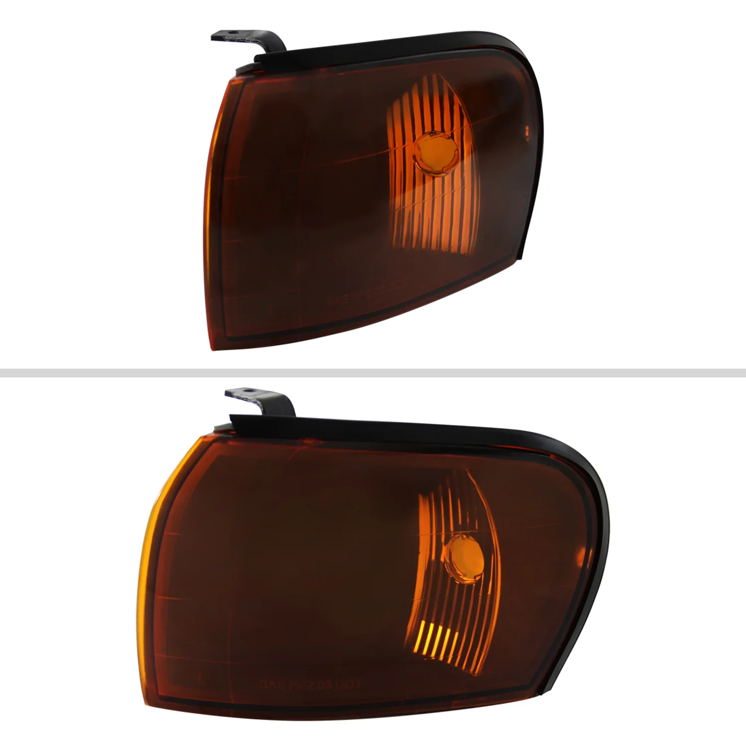 1995-2001 Subaru Impreza Corner Lights Chrome Housing/Amber Smoke Lens - Image 2