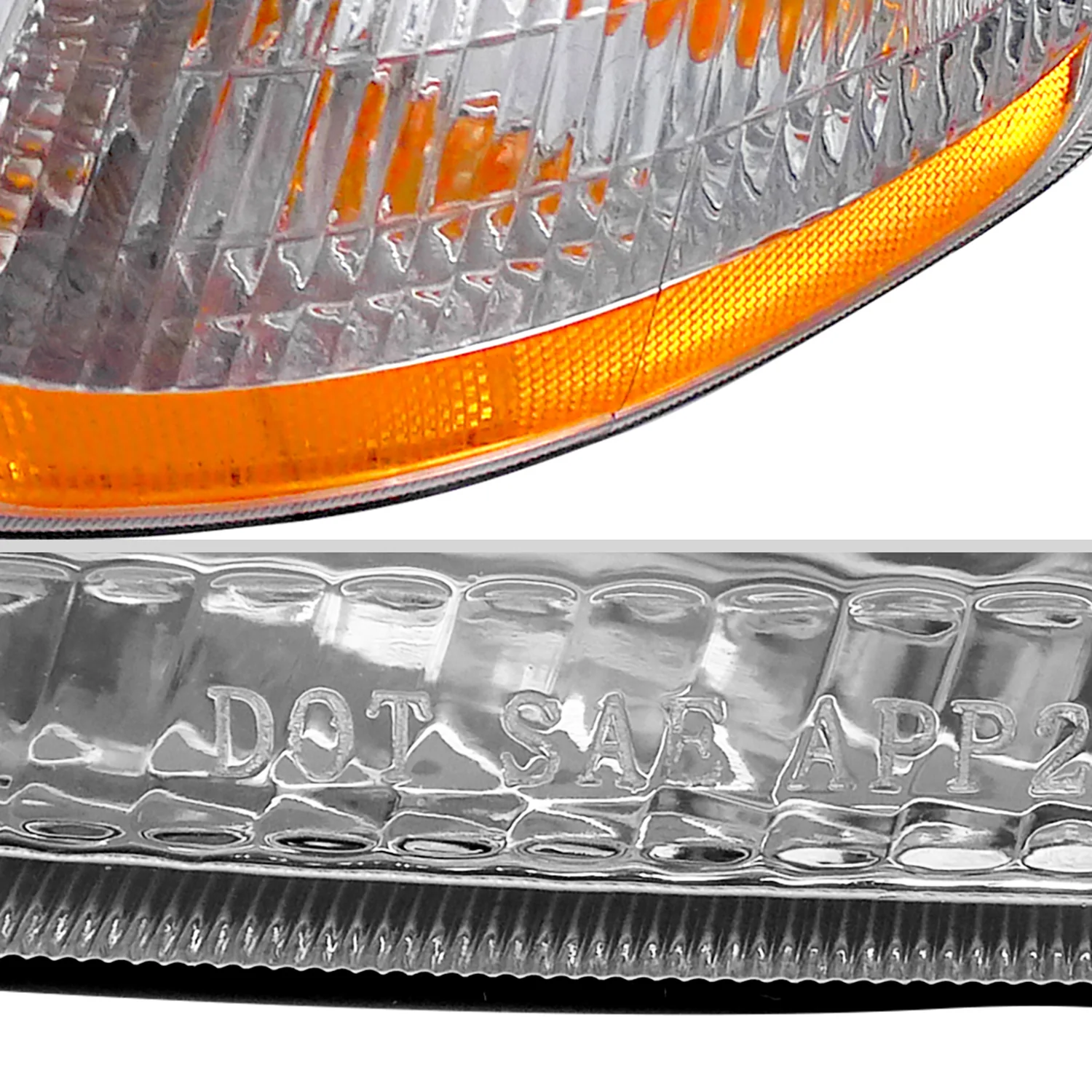 1996-1998 Honda Civic Crystal Headlights Chrome Housing/Clear Lens - Image 5