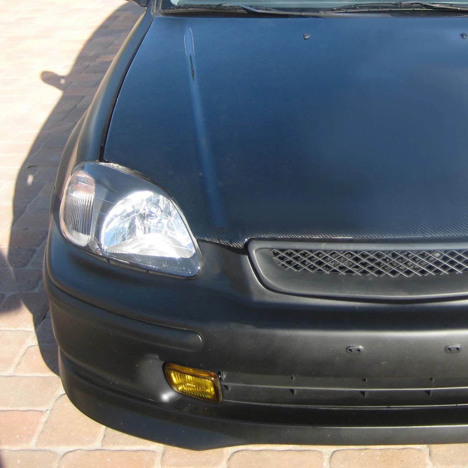1996-1998 Honda Civic H3 Fog Lights Kit Chrome Housing/Yellow Lens - Image 9