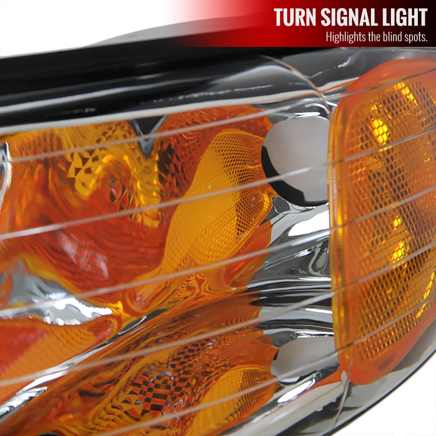 1996-2000 Dodge Caravan / Voyager Town & Country Crystal Headlights Chrome - Image 3