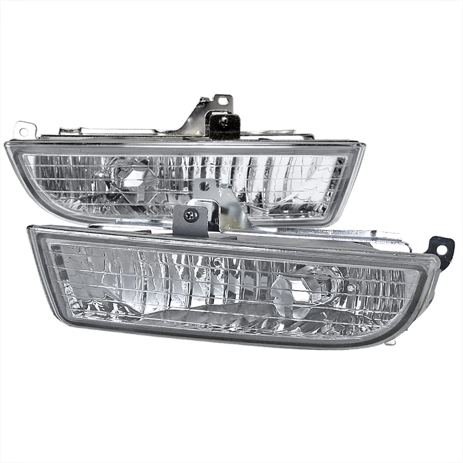 1997-2001 Honda Prelude H3 Fog Lights Kit Chrome Housing/Yellow Lens