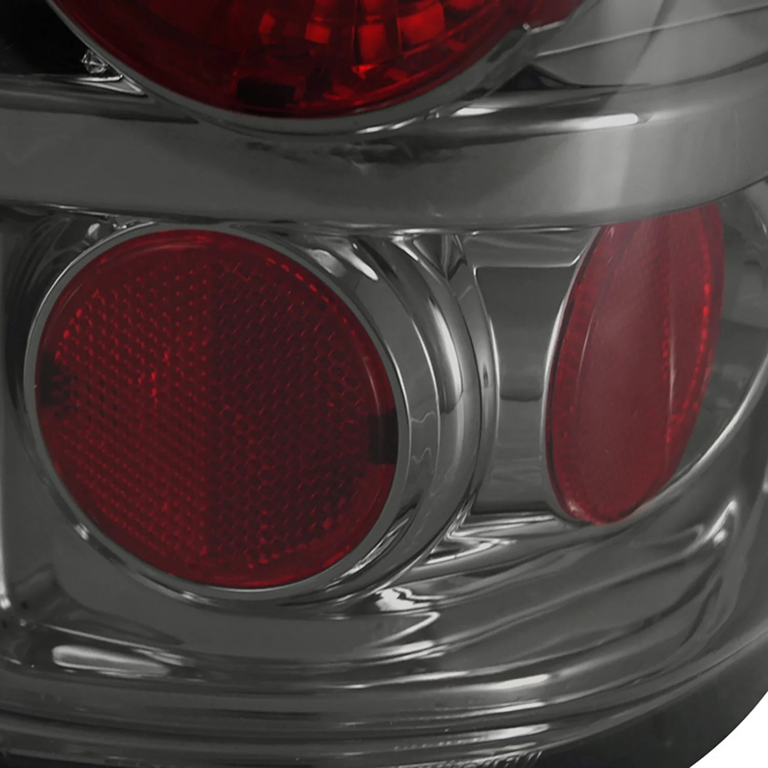 1997-2002 Ford Expedition Tail Lights Chrome Housing/Smoke Lens - Image 5