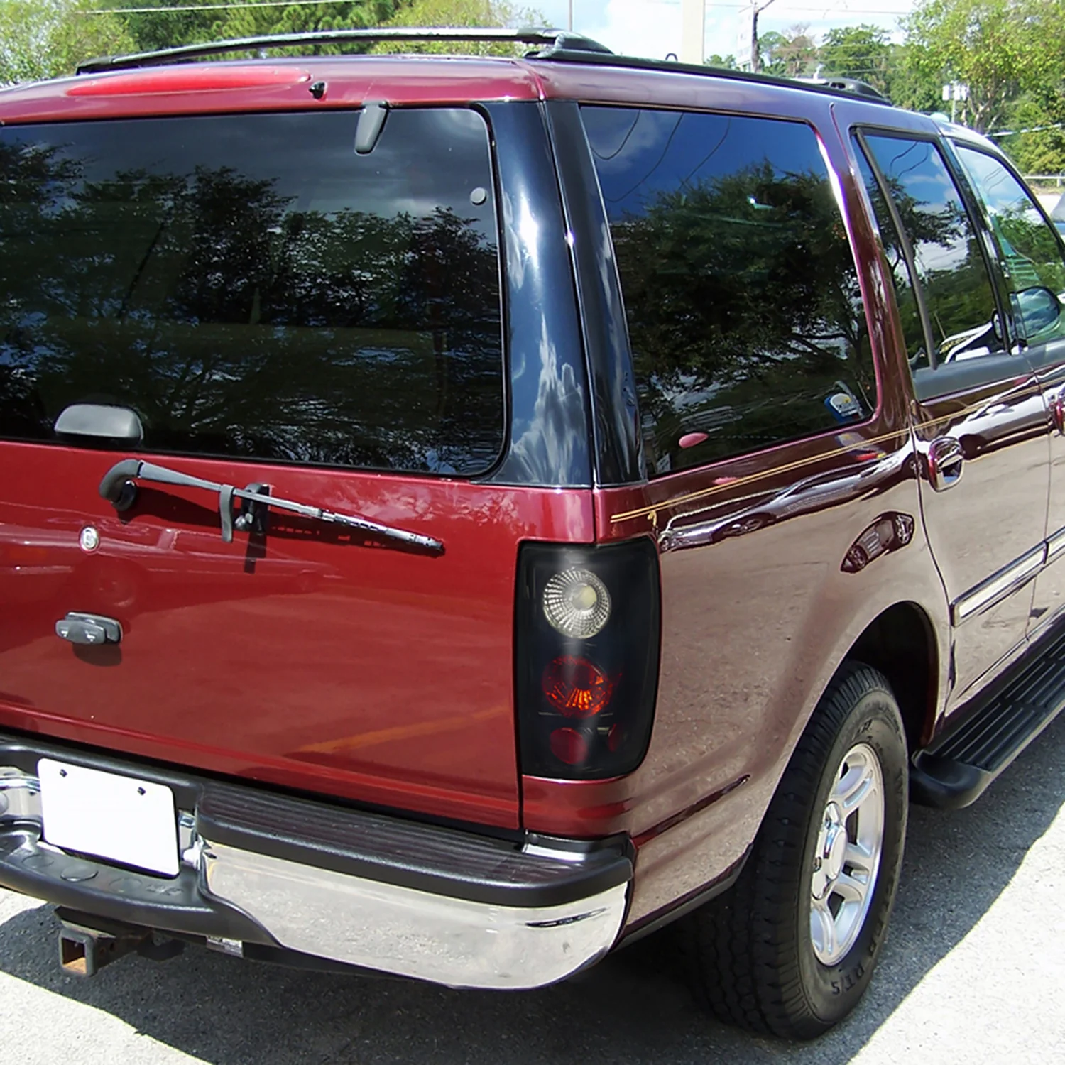1997-2002 Ford Expedition Tail Lights Glossy Black Housing/Smoke Lens - Image 10