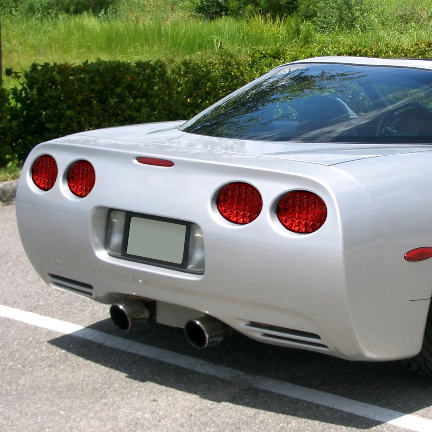 1997-2004 Chevrolet Corvette C5 LED Tail Lights Chrome Housing/Red Lens - Image 10