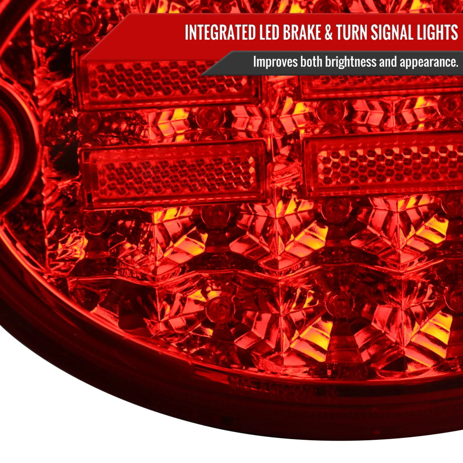 1997-2004 Chevrolet Corvette C5 LED Tail Lights Chrome Housing/Red Lens - Image 3
