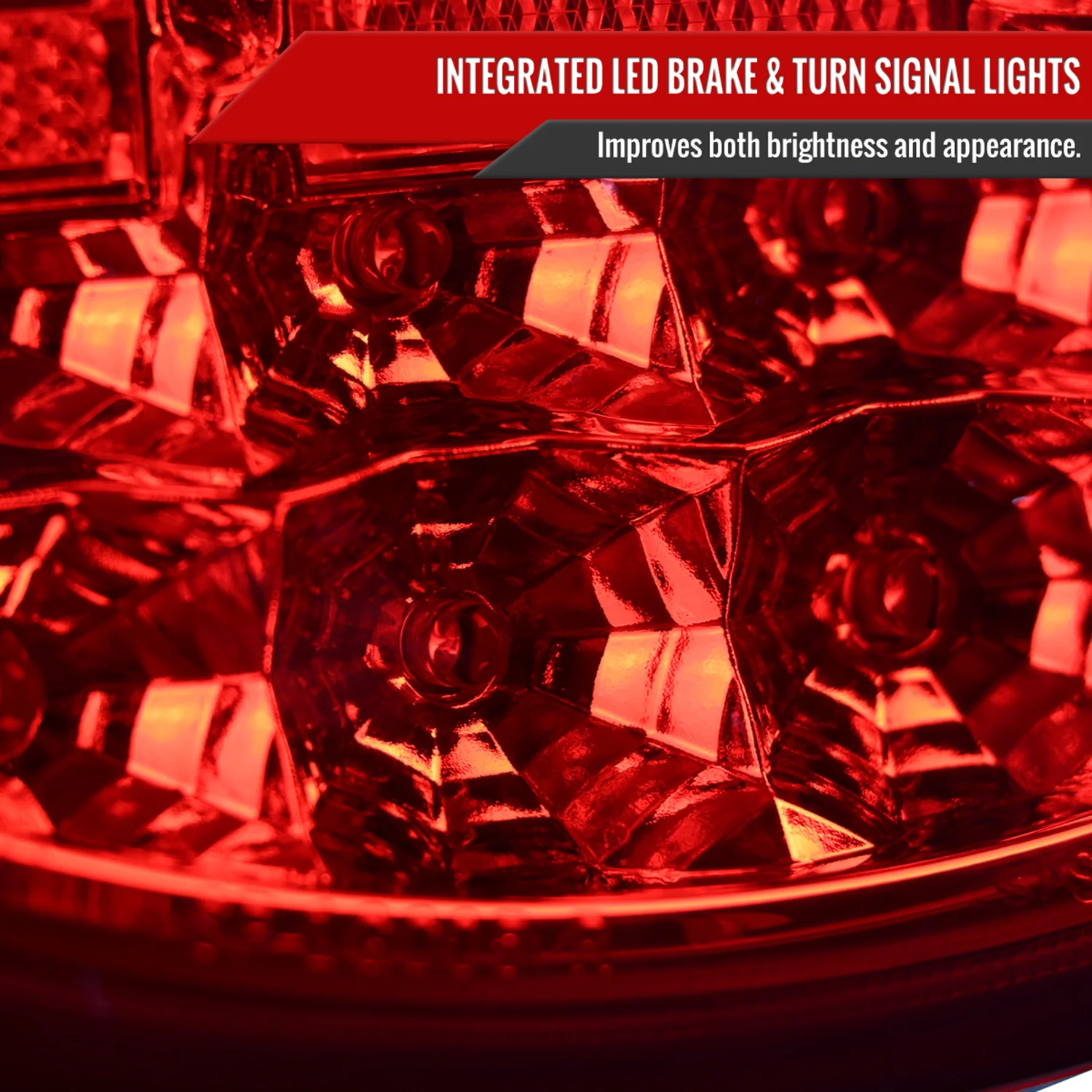 1997-2004 Chevrolet Corvette C5 LED Tail Lights Chrome Housing/Red Lens - Image 4