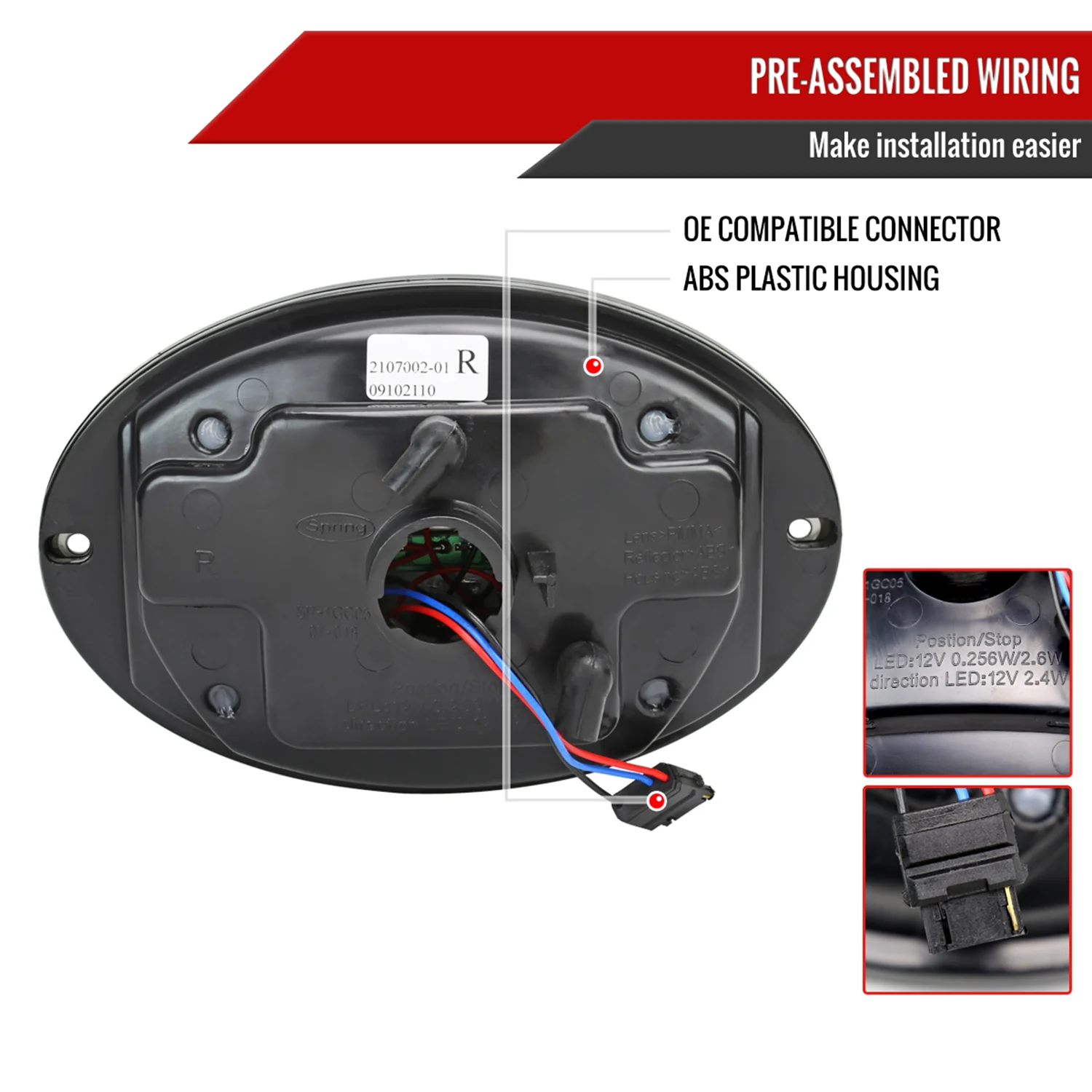 1997-2004 Chevrolet Corvette C5 LED Tail Lights Chrome Housing/Red Lens - Image 7