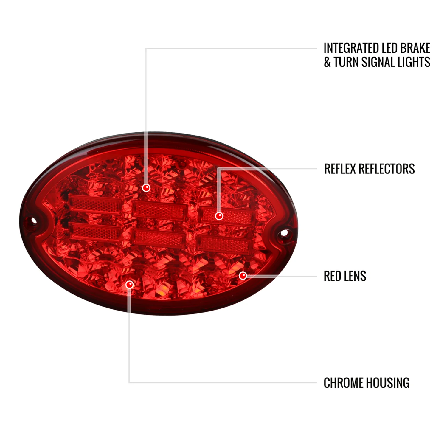 1997-2004 Chevrolet Corvette C5 LED Tail Lights Chrome Housing/Red Lens - Image 8