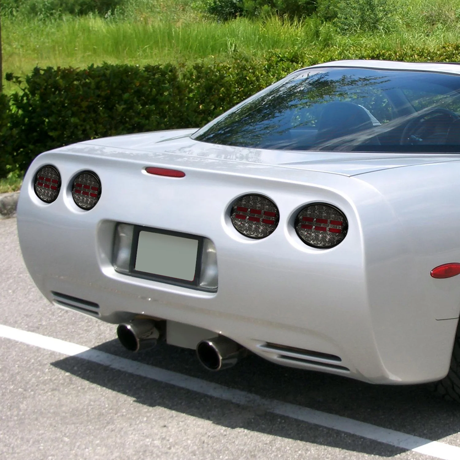 1997-2004 Chevy Corvette C5 4PC LED Tail Lights Chrome Housing/Smoke Lens - Image 10