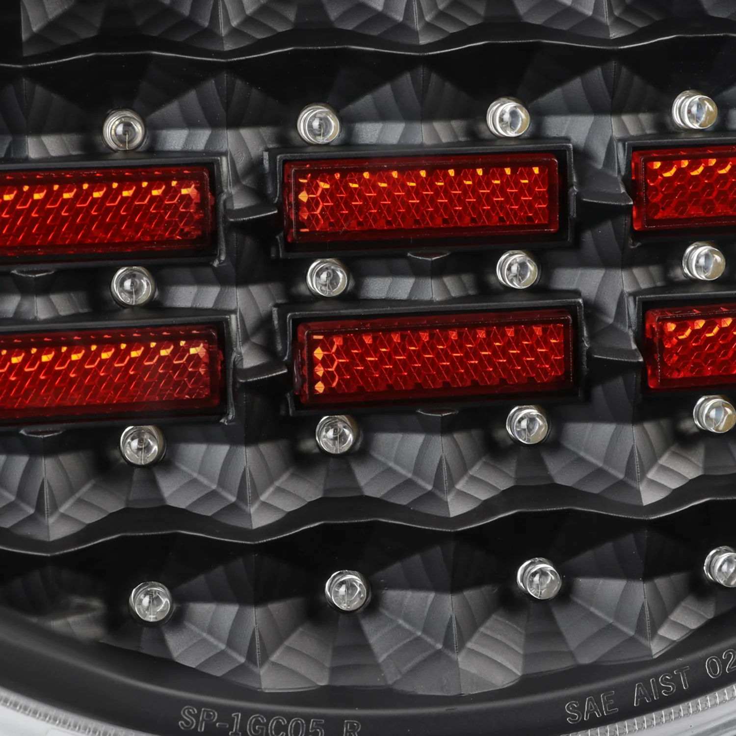1997-2004 Chevy Corvette C5 LED Tail Lights Matte Black Housing/Clear Lens - Image 6