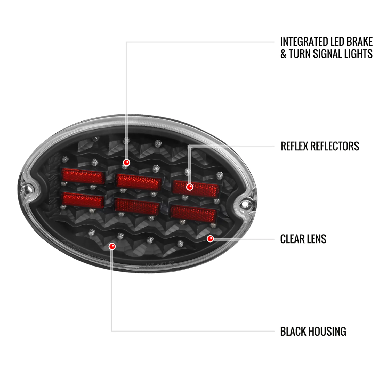 1997-2004 Chevy Corvette C5 LED Tail Lights Matte Black Housing/Clear Lens - Image 8