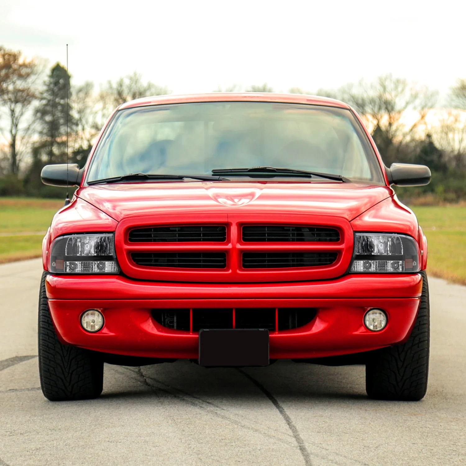 1997-2004 Dodge Dakota/ 1998-2003 Durango Crystal Headlights Matte Black/Clear - Image 10