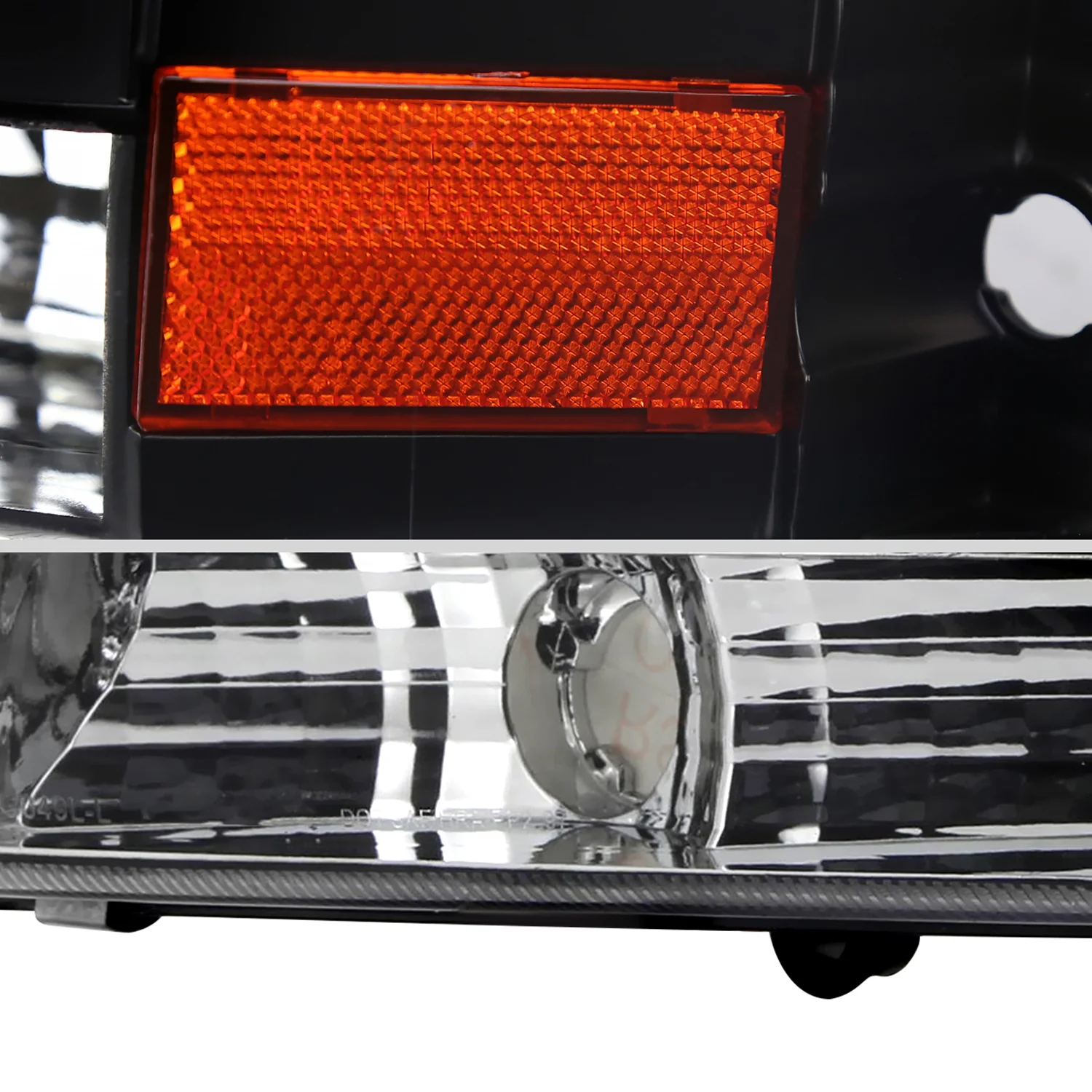 1997-2004 Dodge Dakota/ 1998-2003 Durango Crystal Headlights Matte Black/Clear - Image 6