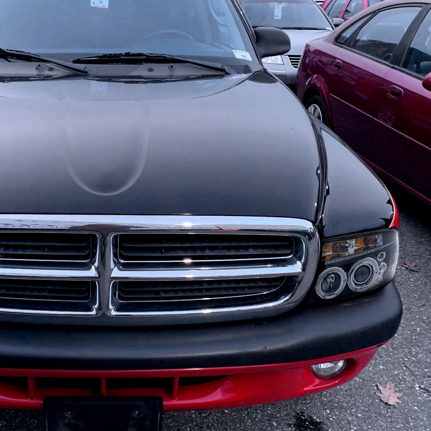 1997-2004 Dodge Dakota/ 1998-2003 Durango Dual Halo Projector Headlights Smoke - Image 10