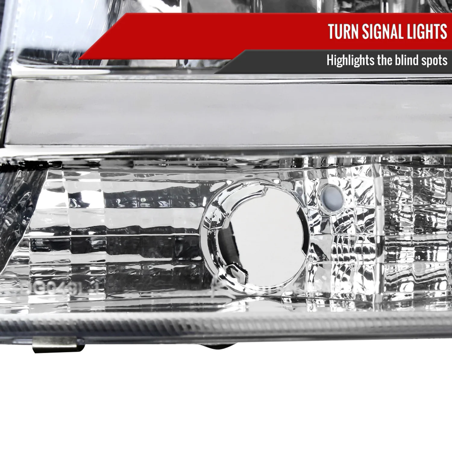 1997-2004 Dodge Dakota/98-2003 Durango Crystal Headlights Amber Reflector Chrome - Image 4