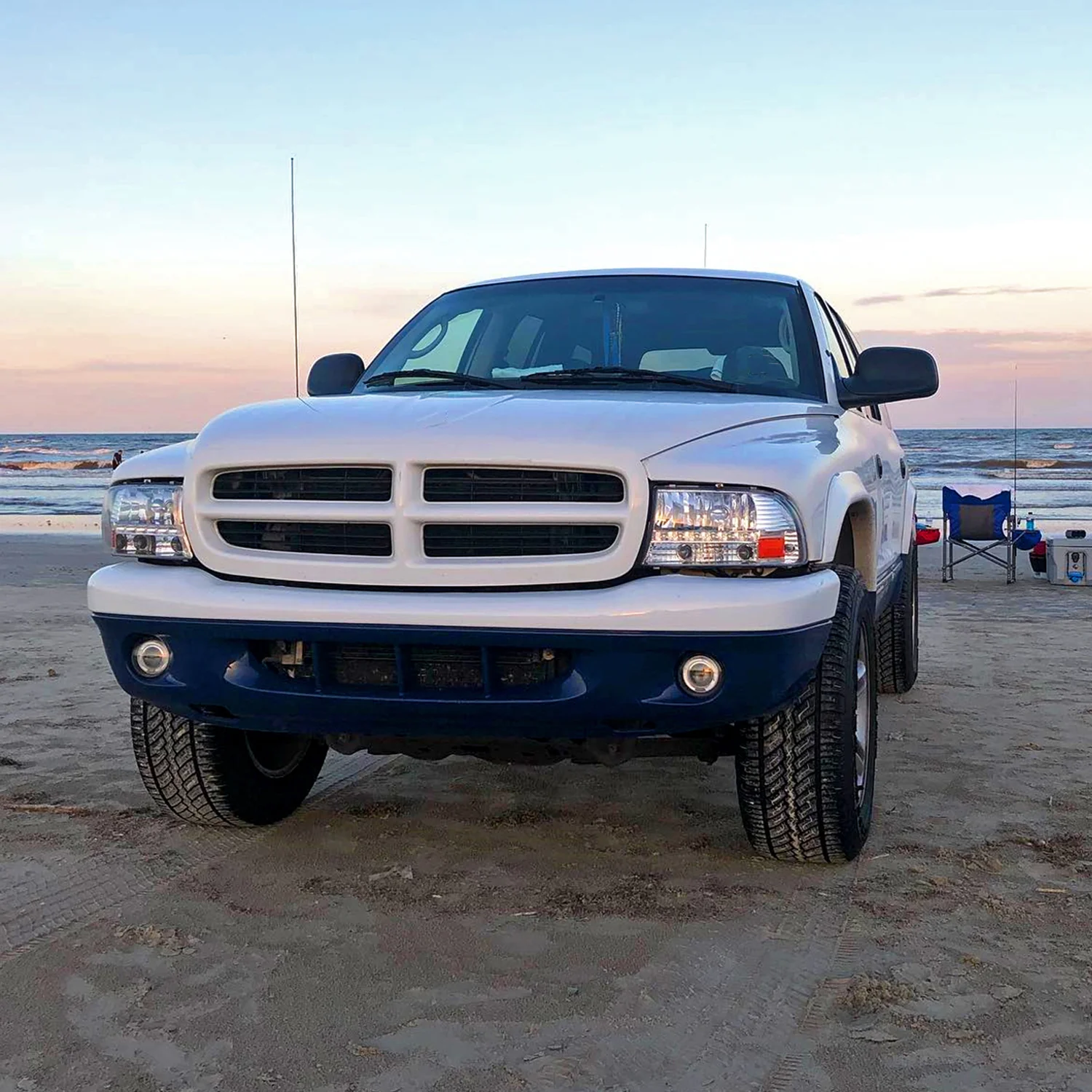 1997-2004 Dodge Dakota/ Durango LED Light Factory Crystal Headlights Chrome - Image 10