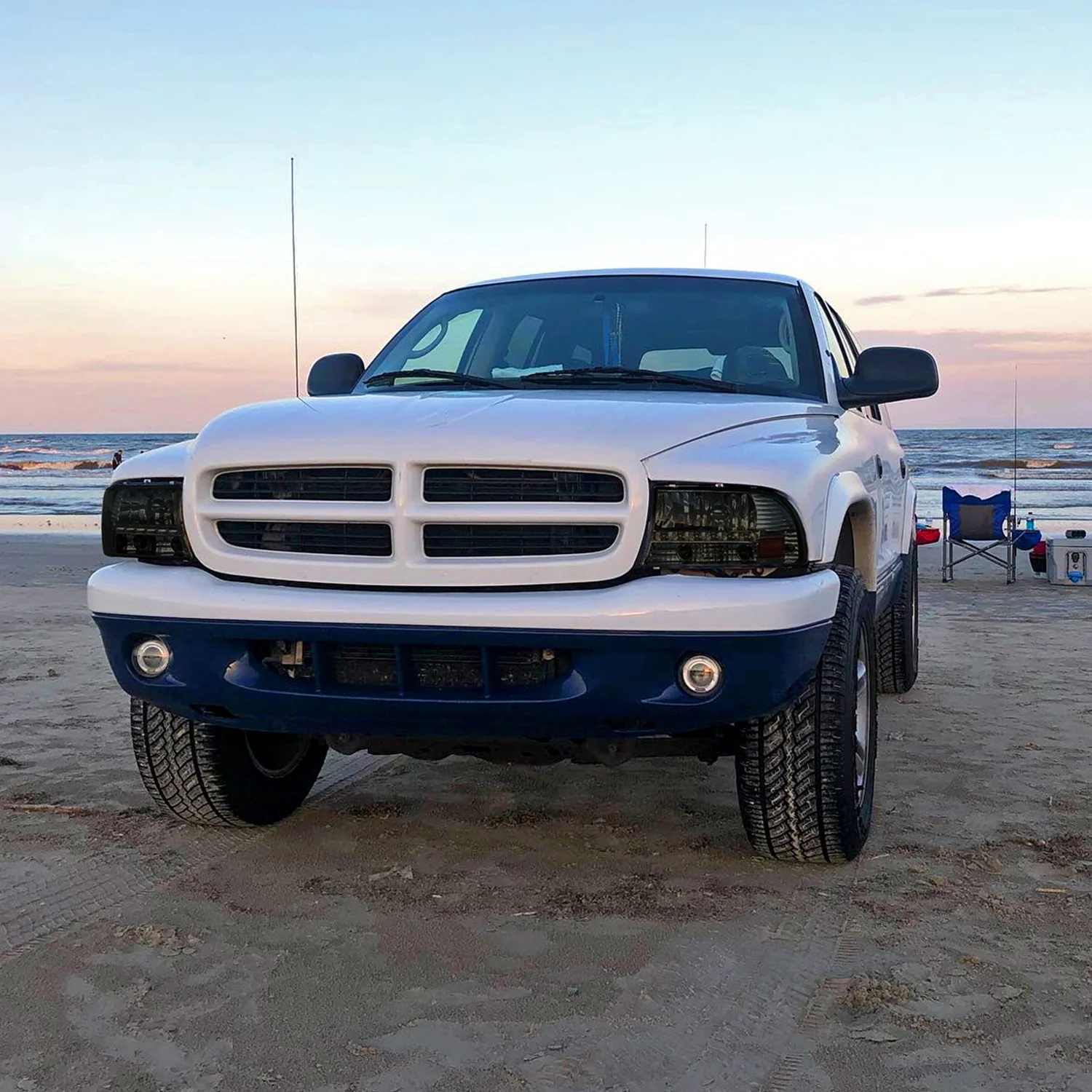 1997-2004 Dodge Dakota/ Durango LED Light Factory Crystal Headlights Smoked - Image 10