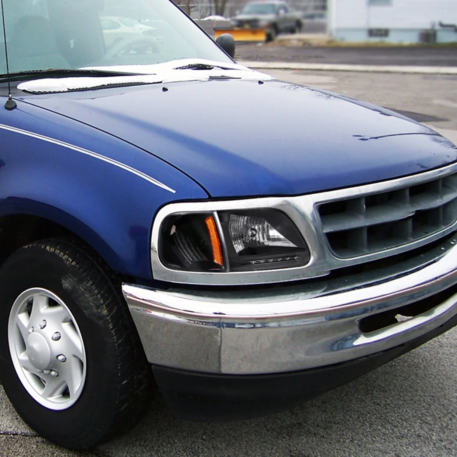 1997-2004 Ford F-150/Expedition Corner Lights Matte Black Housing/Clear Lens - Image 10