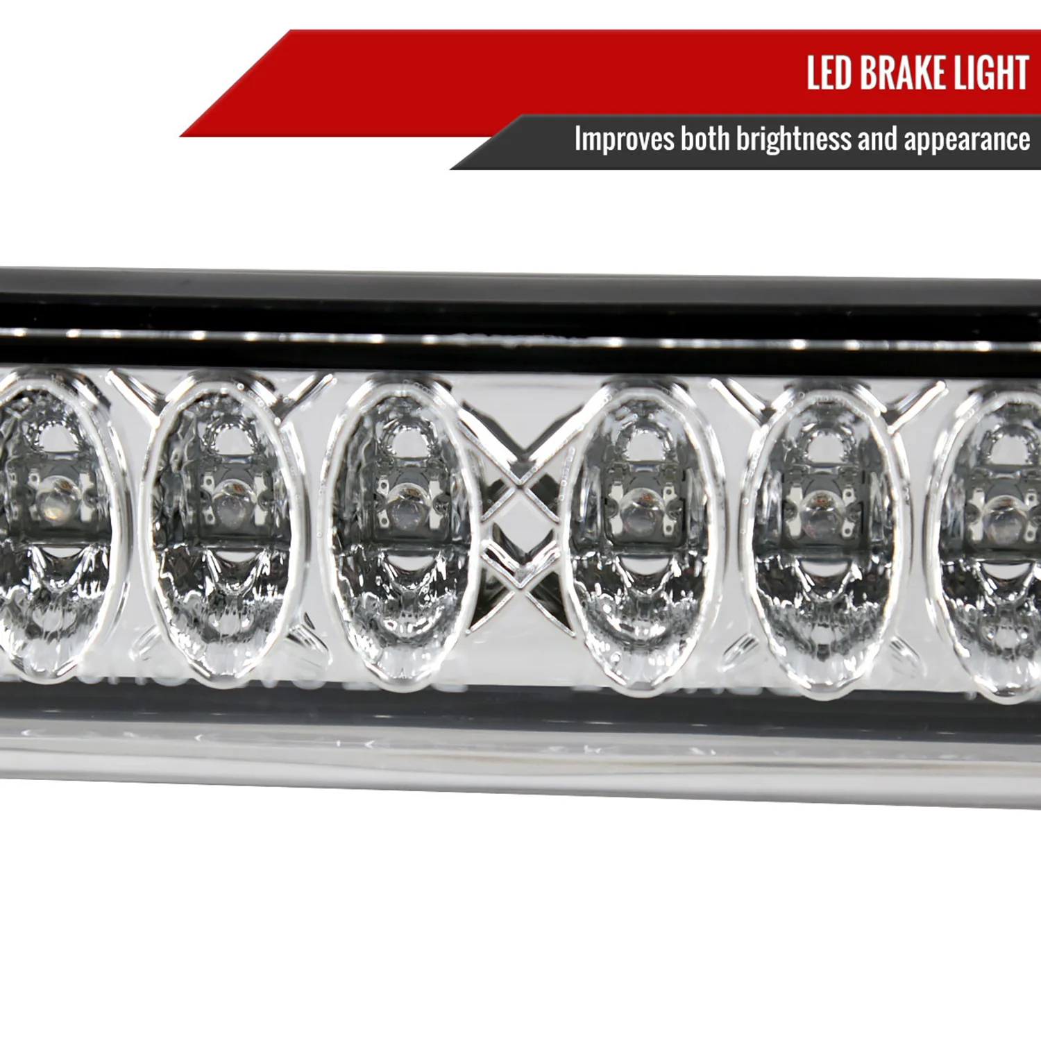 1997-2004 Ford F-150/F-250 Lincoln Blackwood LED 3rd Brake Tail Light Chrome - Image 4