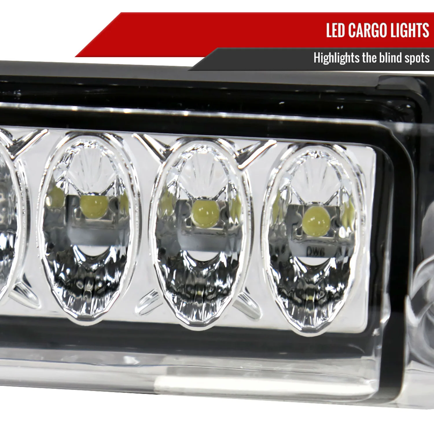 1997-2004 Ford F-150/F-250 Lincoln Blackwood LED 3rd Brake Tail Light Chrome - Image 5