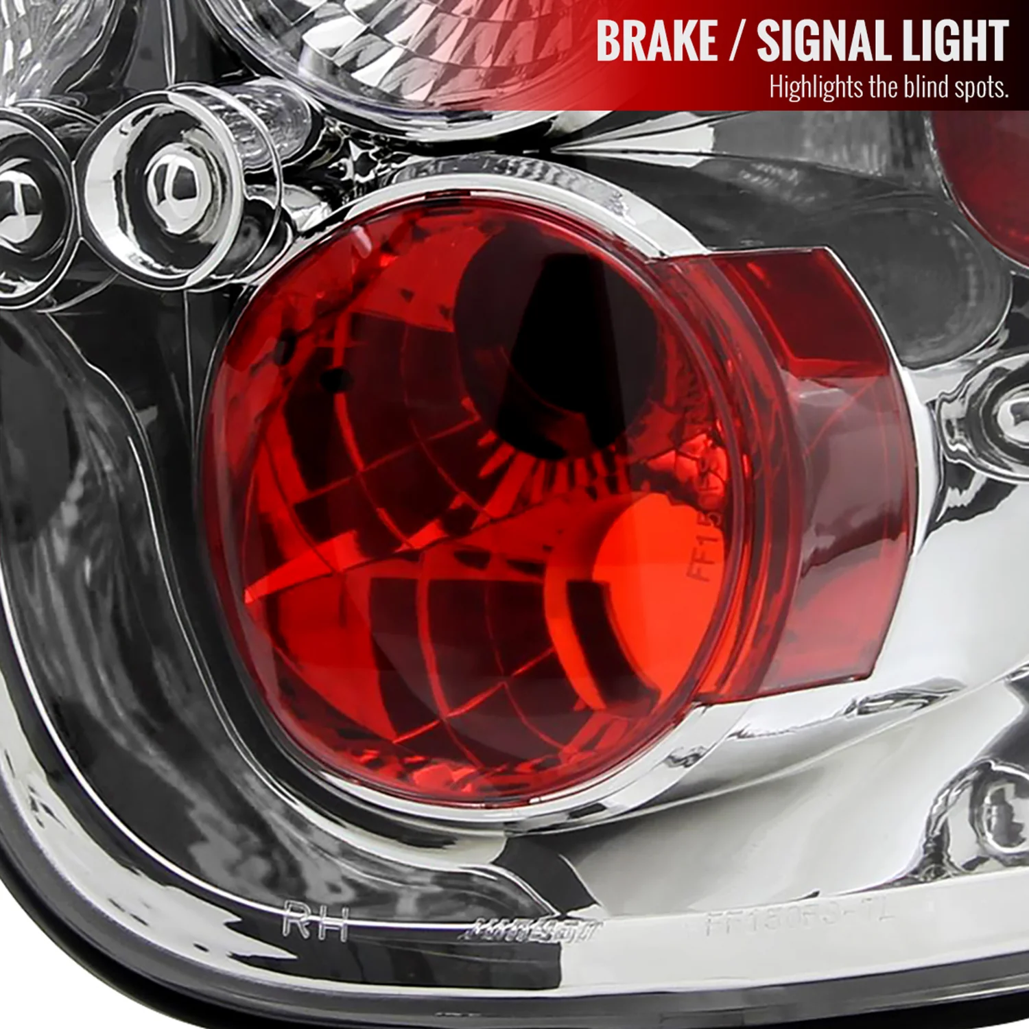 1997-2004 Ford F-150 Flareside Tail Lights Chrome Housing/Clear Lens - Image 3