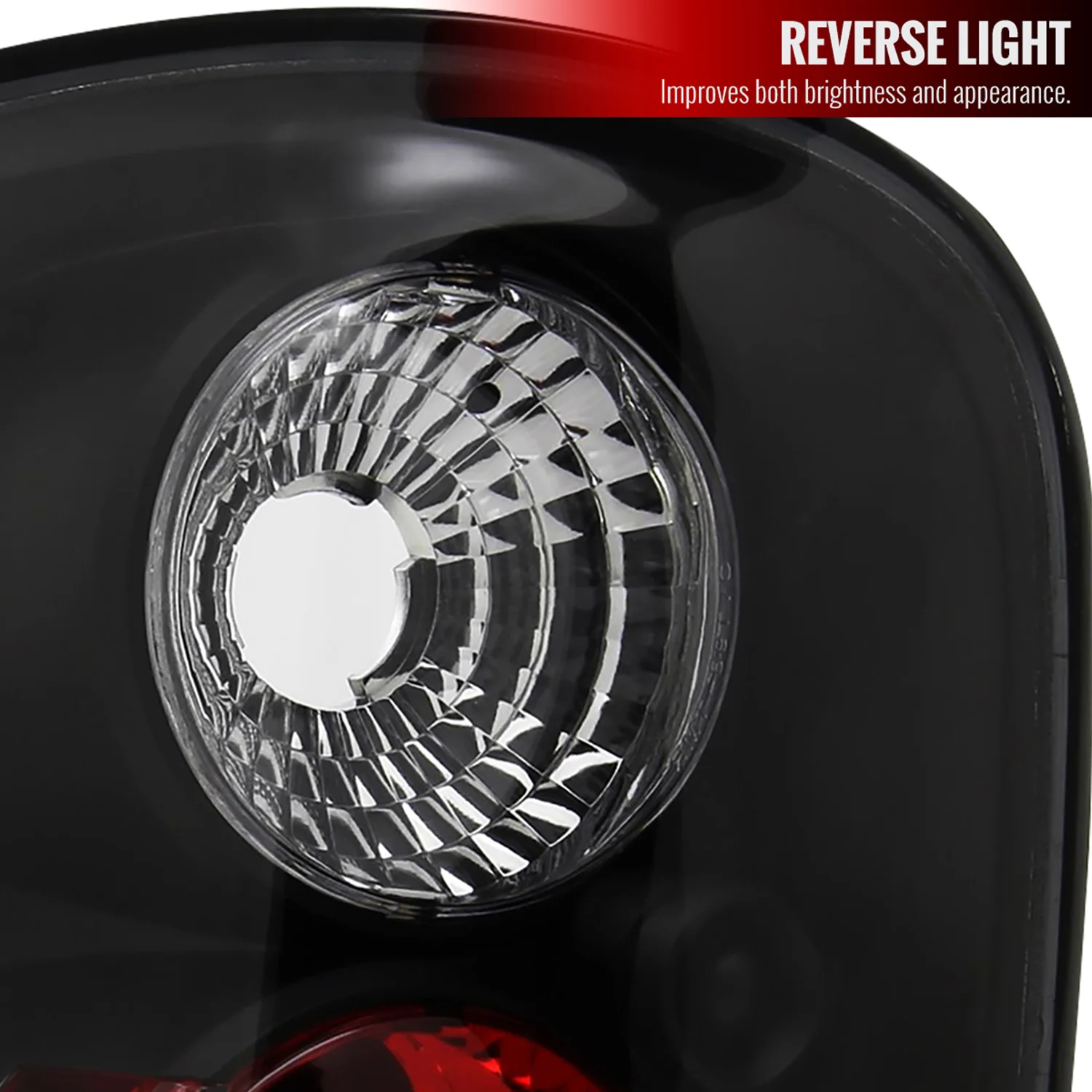 1997-2004 Ford F-150 Flareside Tail Lights Matte Black Housing/Clear Lens - Image 2