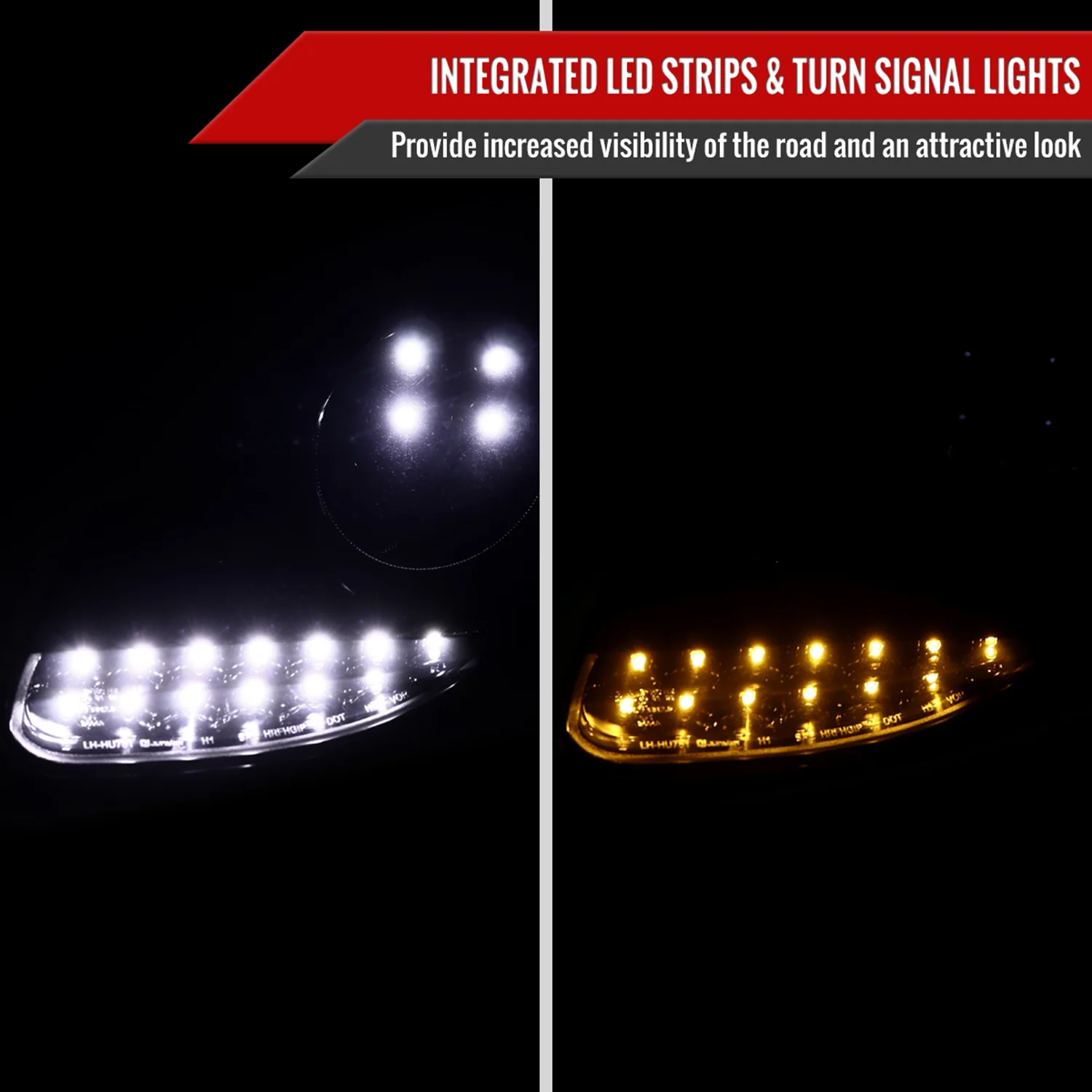 1997-2004 Porsche Boxster 986/911 996 LED Headlights Signal Lights Black - Image 2