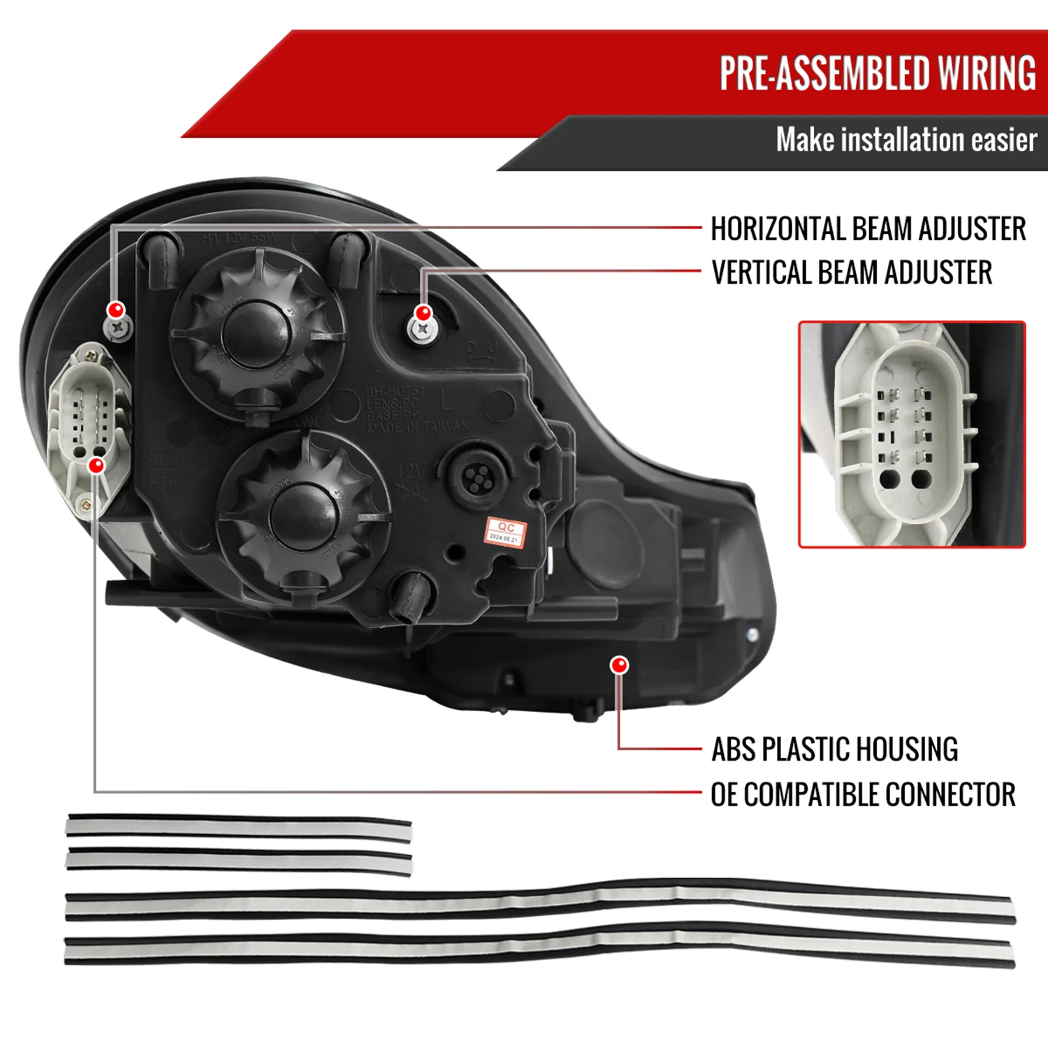 1997-2004 Porsche Boxster 986/911 996 LED Headlights Signal Lights Black - Image 7