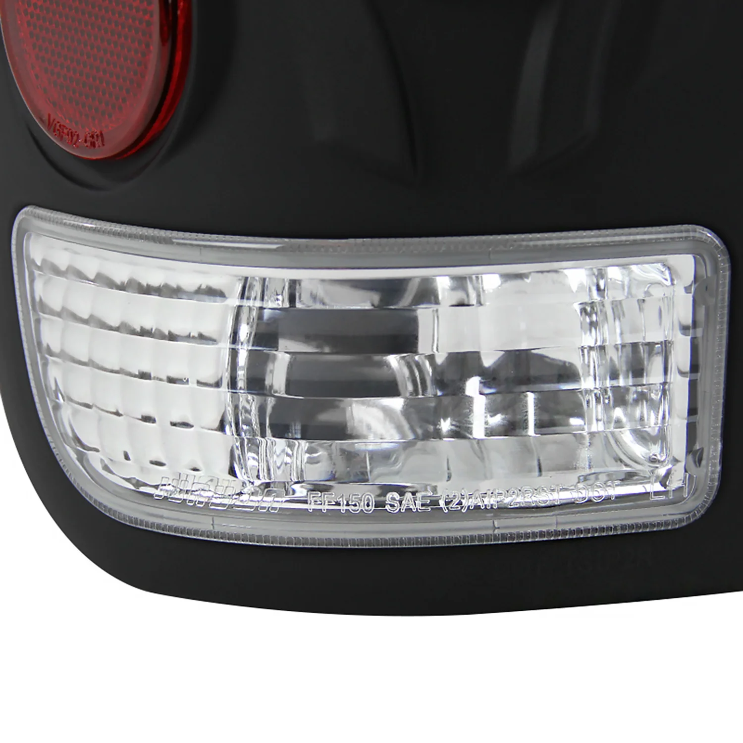 1997-2007 Ford F-150/F-250/350/450/550 Retro Tail Lights Matt Black/Clear - Image 5