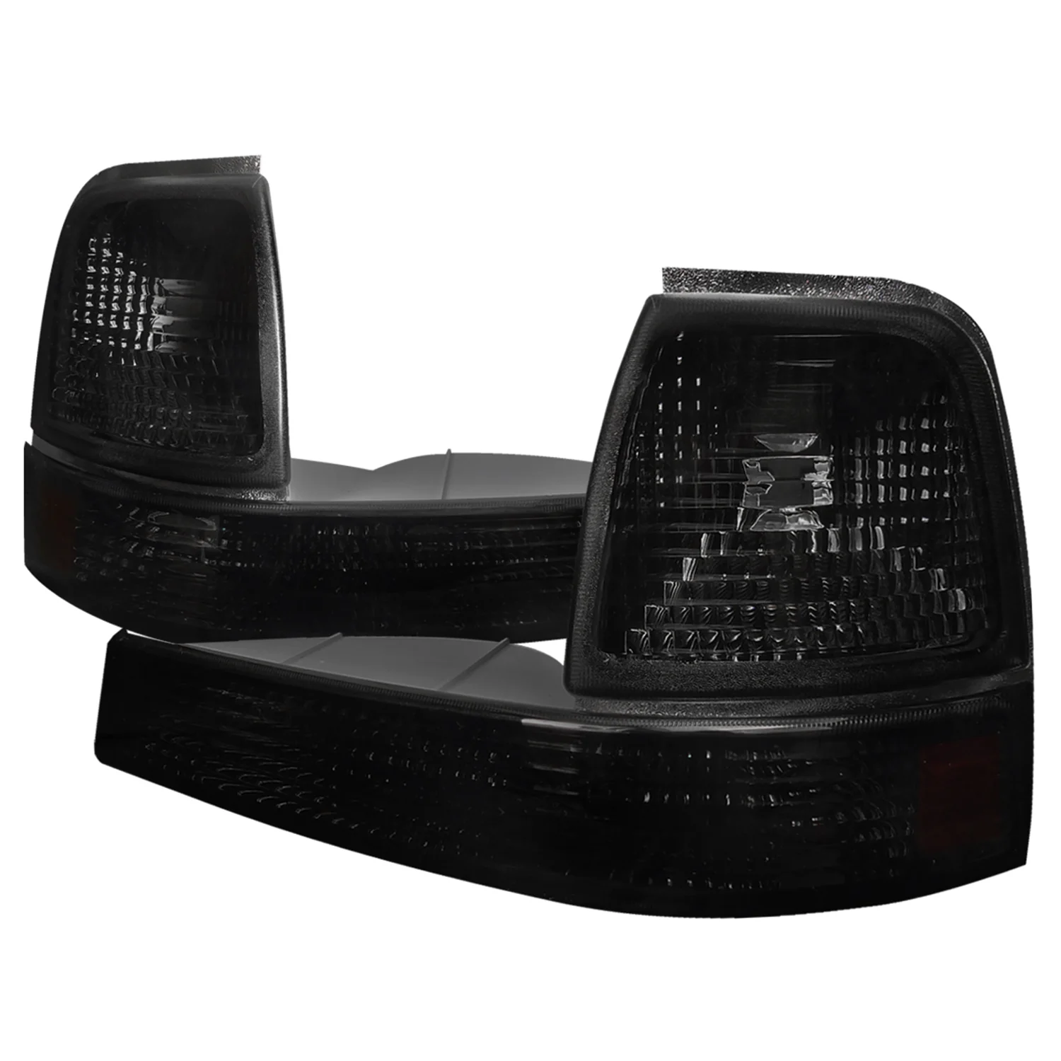 1998-2000 Ford Ranger Corner Parking Turn Signal Lights Chrome/Smoke Lens