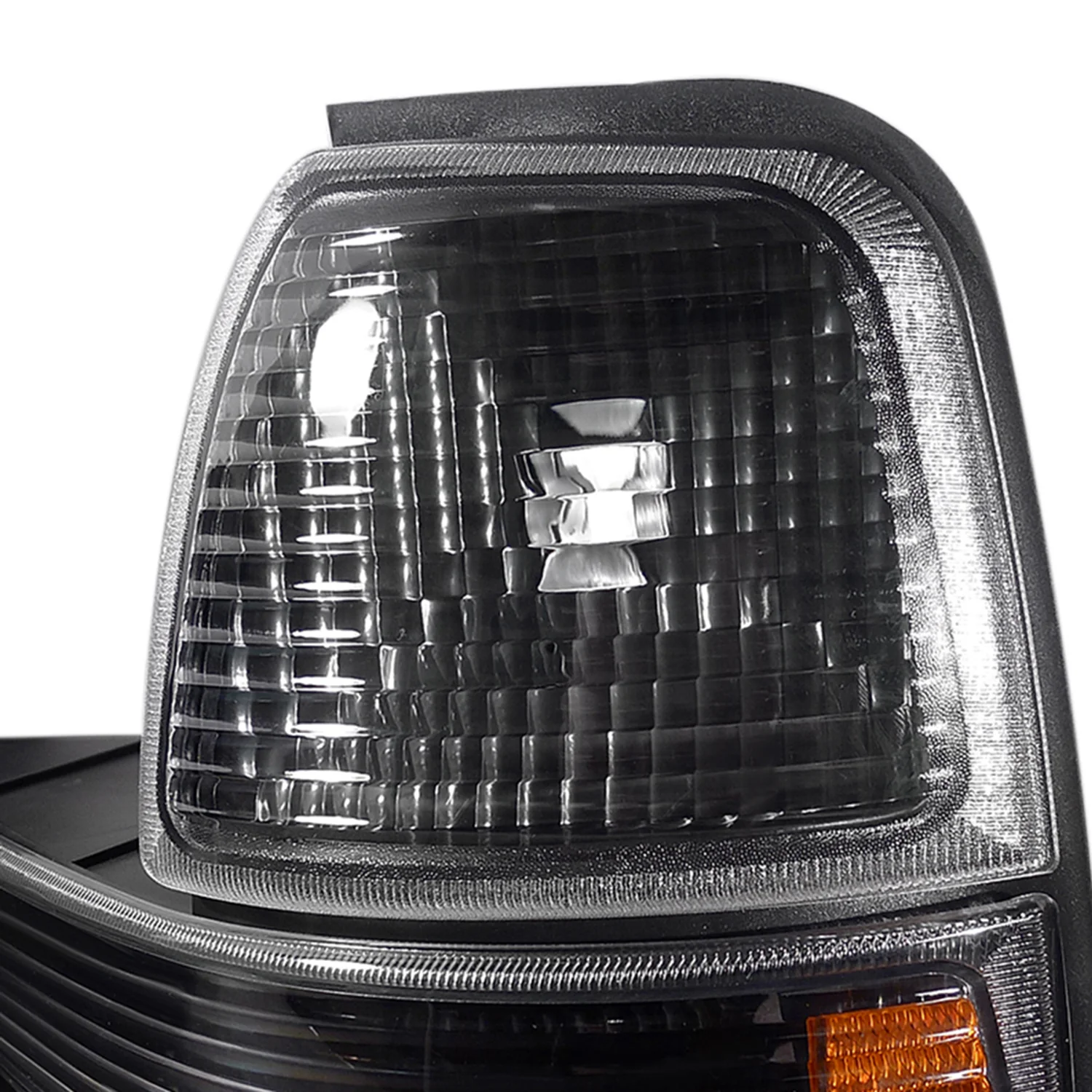 1998-2000 Ford Ranger Corner Parking Turn Signal Lights Matte Black/Clear Lens - Image 3