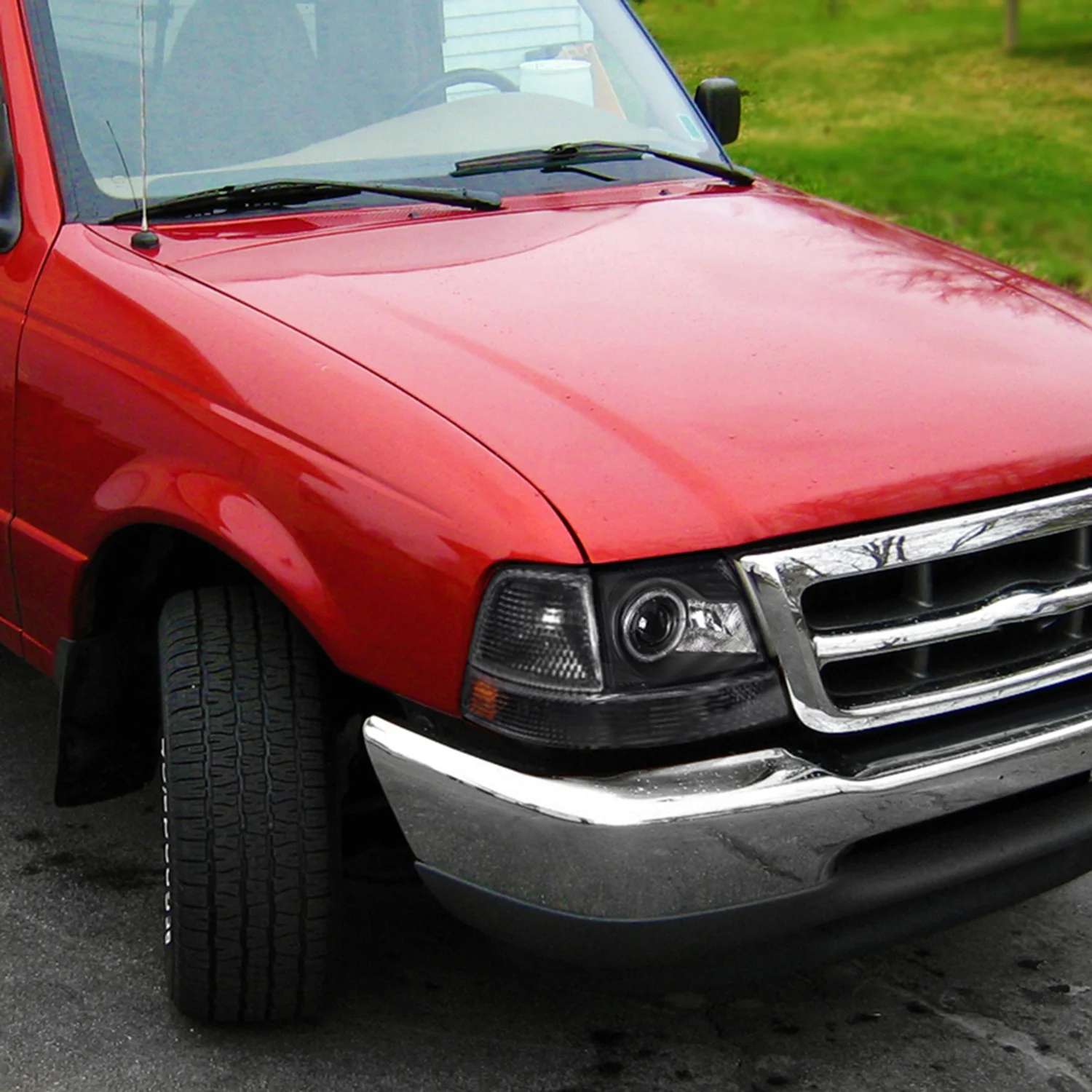1998-2000 Ford Ranger Corner Parking Turn Signal Lights Matte Black/Clear Lens - Image 8