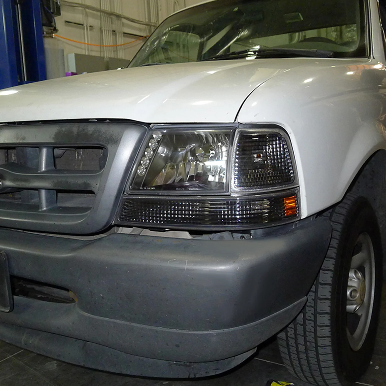 1998-2000 Ford Ranger Corner Parking Turn Signal Lights Matte Black/Clear Lens - Image 9