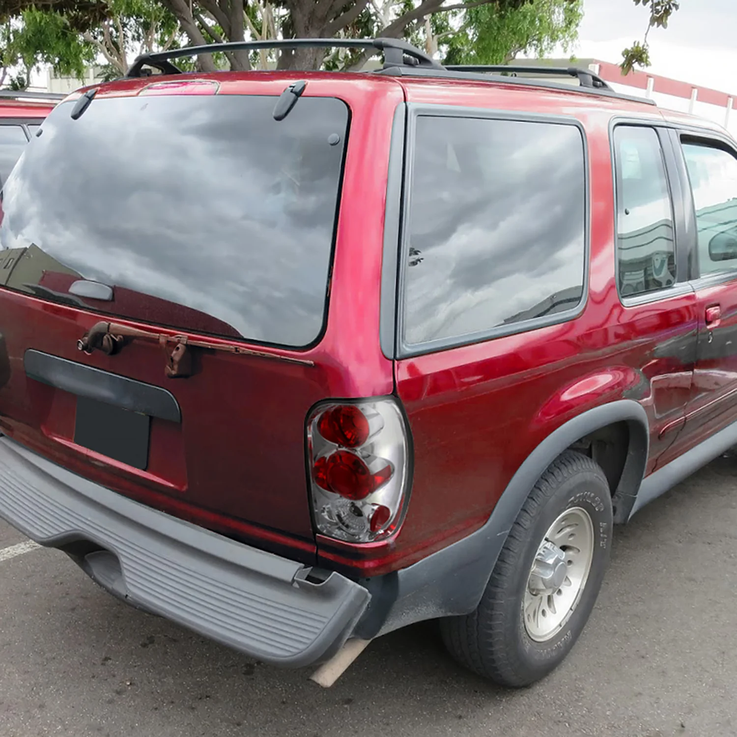 1998-2001 Ford Explorer Mercury Mountaineer Tail Lights Chrome/Clear Lens - Image 10