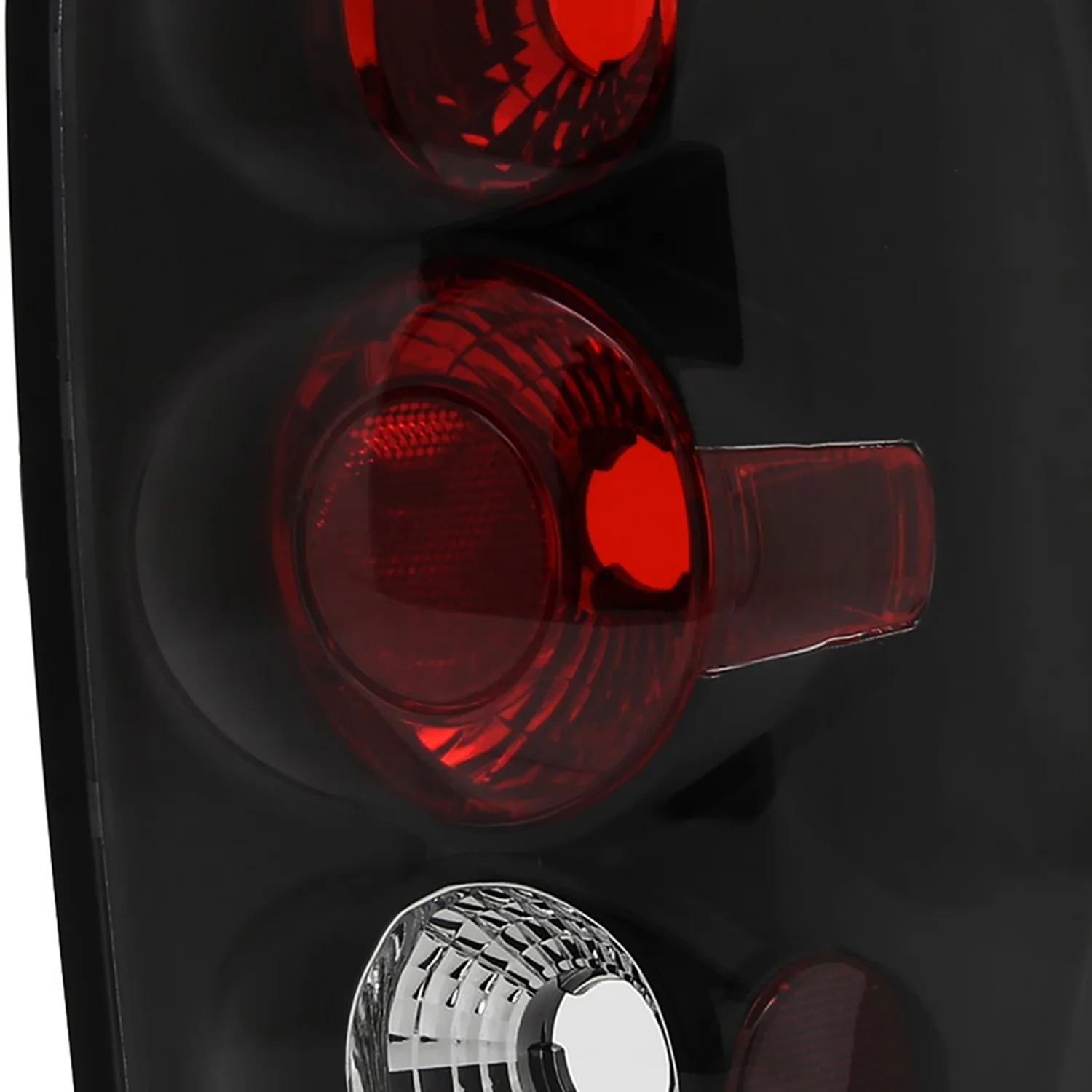 1998-2001 Ford Explorer Mercury Mountaineer Tail Lights Matte Black/Clear Lens - Image 3