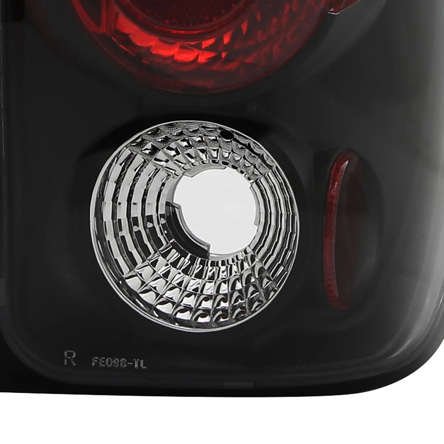1998-2001 Ford Explorer Mercury Mountaineer Tail Lights Matte Black/Clear Lens - Image 4
