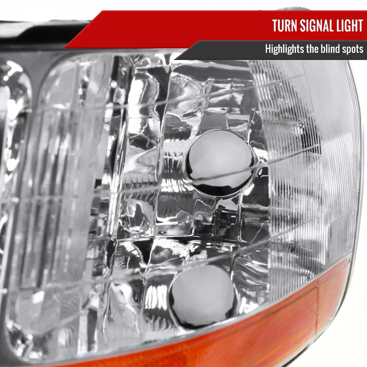 1998-2002 Honda Accord Factory Crystal Headlights Amber Reflector Chrome/Clear - Image 5