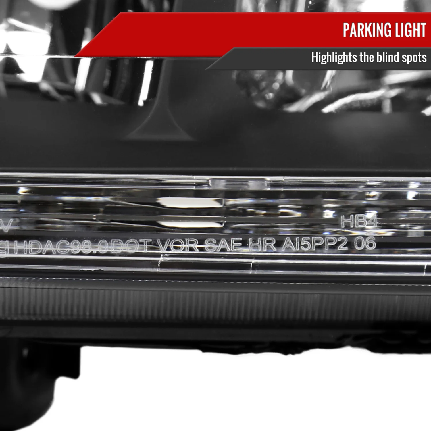 1998-2002 Honda Accord Factory Crystal Headlights Amber Reflector Matt Black - Image 6