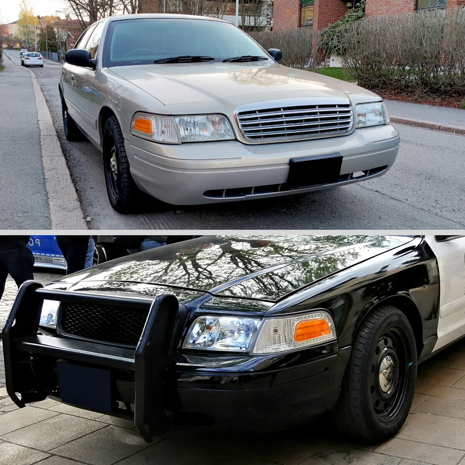 1998-2011 Ford Crown Victoria Factory Style Headlights Chrome/Clear Lens - Image 10