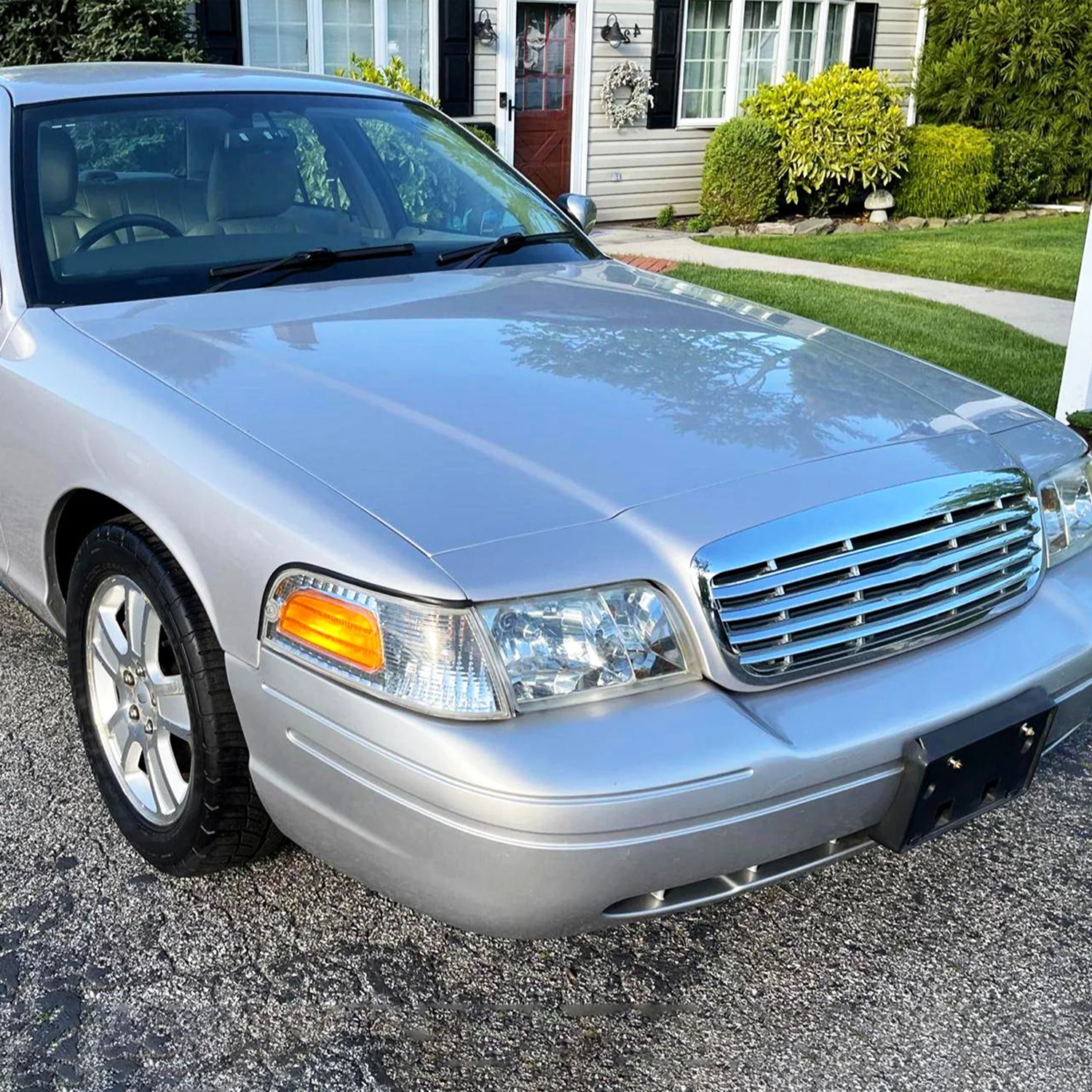 1998-2011 Ford Crown Victoria Factory Style Headlights Chrome/Clear Lens - Image 8