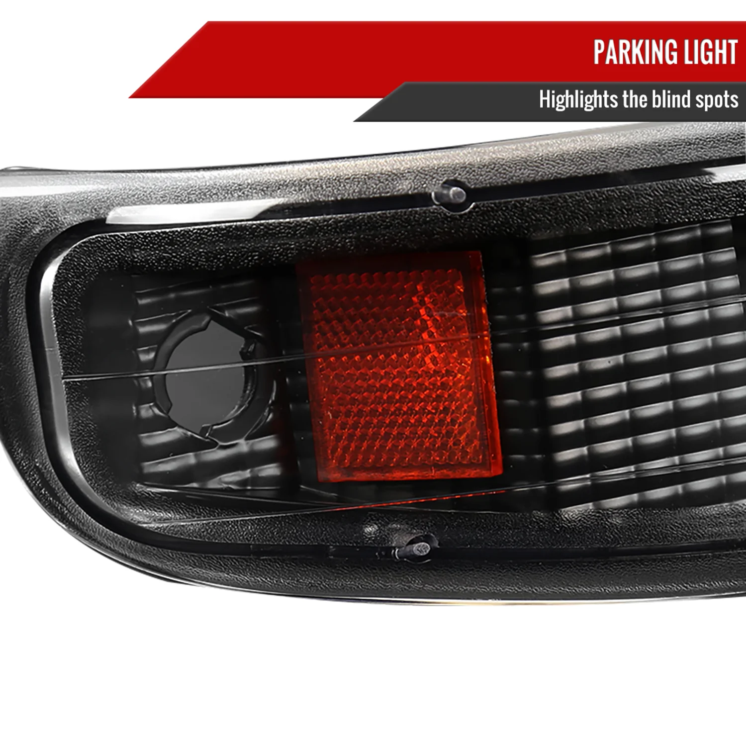 1999-2002 Chevy Silverado/ 00-2006 Tahoe Suburban Bumper Lights Matt Black - Image 5