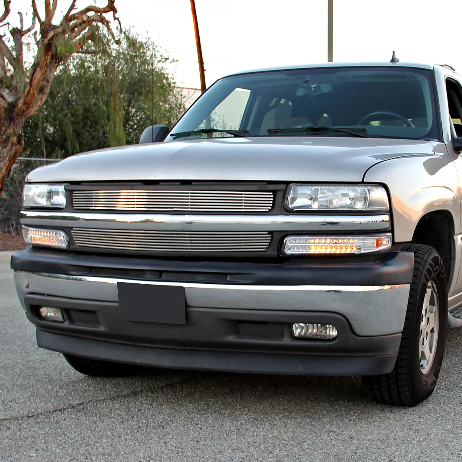 1999-2002 Chevy Silverado/ 00-2006 Tahoe Suburban LED Bumper Lights Chrome - Image 9
