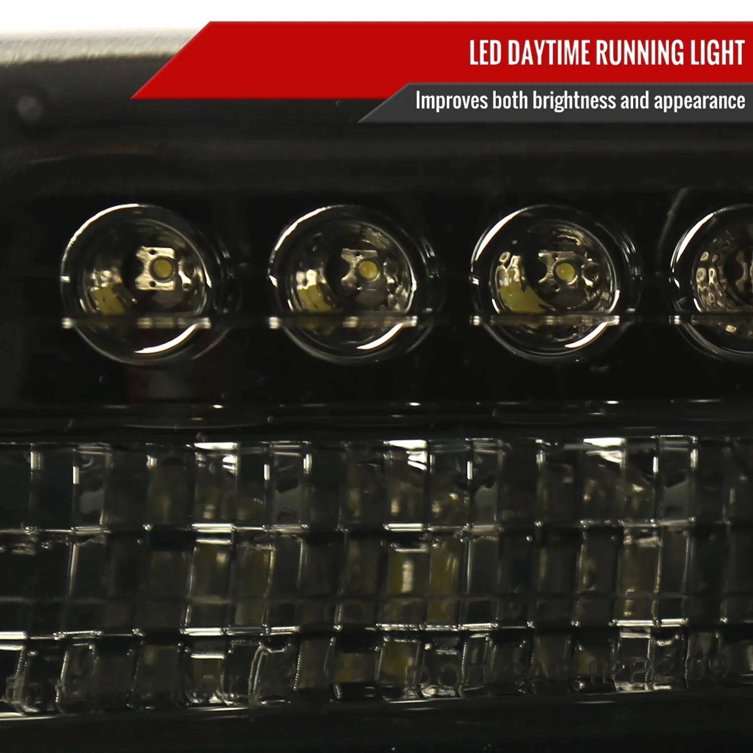 1999-2002 Chevy Silverado/ 00-2006 Tahoe Suburban LED Bumper Lights Chrome Smoke - Image 3