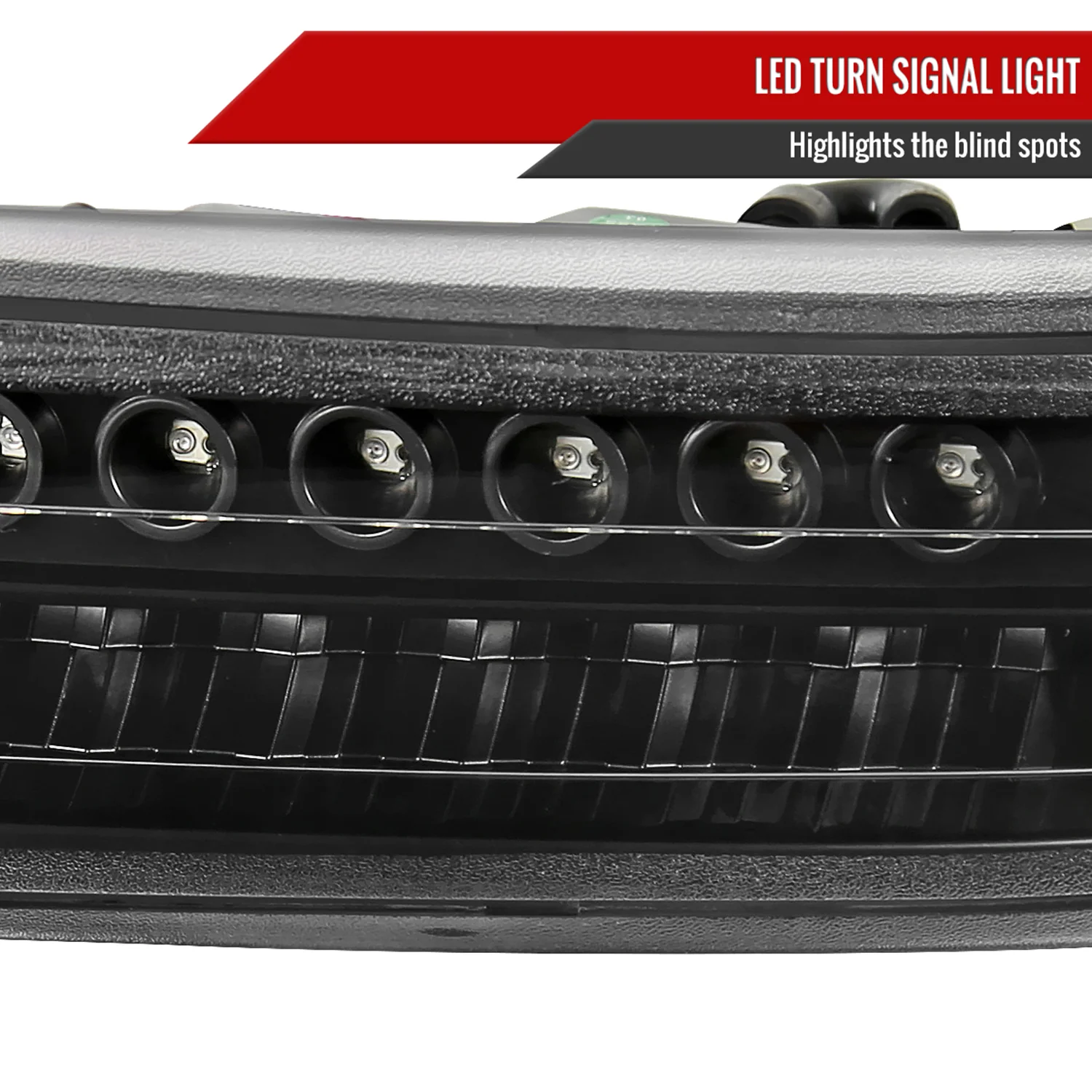 1999-2002 Chevy Silverado/ 00-2006 Tahoe Suburban LED Bumper Lights Matt Black - Image 4