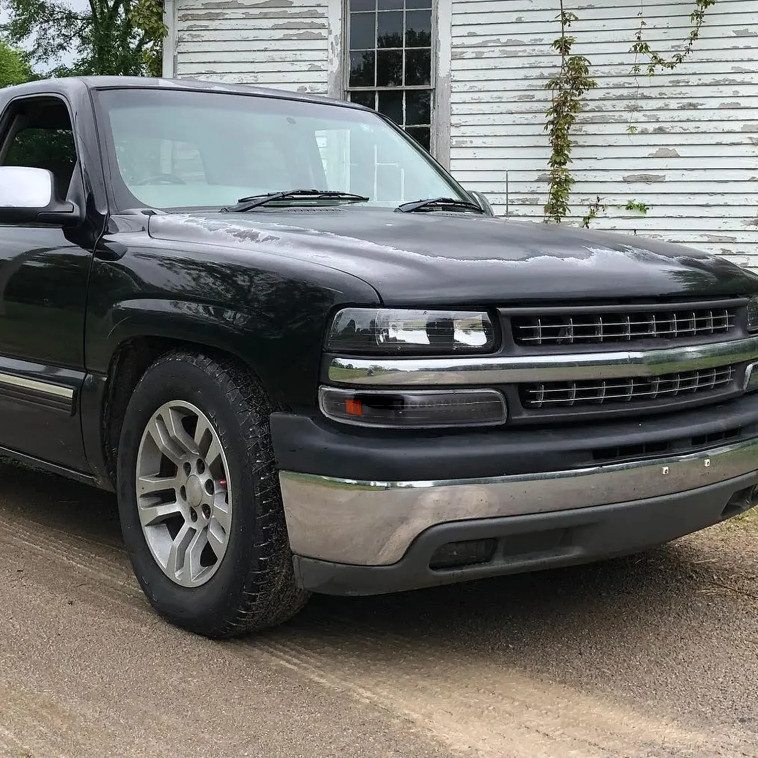 1999-2002 Chevy Silverado/ 00-2006 Tahoe Suburban LED Bumper Lights Matt Black - Image 9